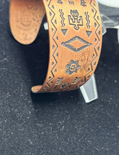 Vintage Copper Fred Harvey  Era Southwest Cuff Bracelet - Additional view 2