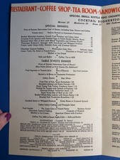 1936 Fred Harvey Cleveland Union Terminal Restaurant Menu Jan 28 Specials - Additional view 1
