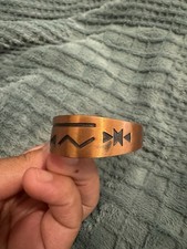 Fred Harvey Era Storyteller Copper Cuff Bracelet - Additional view 2