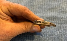 Vtg pre WWII Navajo Sterling 900 Coin Silver Fred Harvey Era Child Cuff Bracelet - Additional view 1