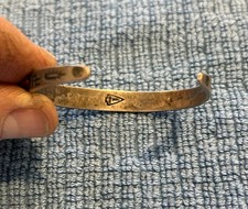 Vtg pre WWII Navajo Sterling 900 Coin Silver Fred Harvey Era Child Cuff Bracelet - Additional view 5