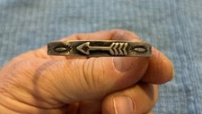 Vtg pre WWII Navajo Sterling 900 Coin Silver Fred Harvey Era Child Cuff Bracelet