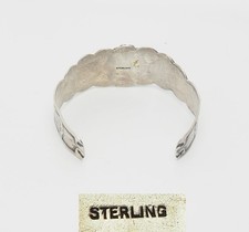 Antique silver Eagle Native American face stamping Fred Harvey Era bracelet - Additional view 3