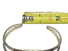 Vintage Fred Harvey Era sterling silver petrified wood cuff bracelet - Additional view 5