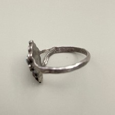 Vintage Sterling Silver Turquoise sz 8 Fred Harvey Era Navajo Souvenir Ring - Additional view 2