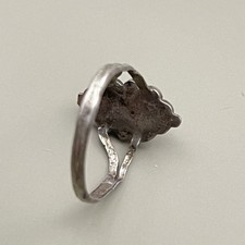 Vintage Sterling Silver Turquoise sz 8 Fred Harvey Era Navajo Souvenir Ring - Additional view 3