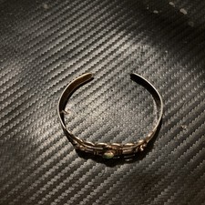 Vintage 1930’s Fred Harvey Era Green Turquoise Coin Silver T-Bird Cuff  Bracelet - Additional view 1