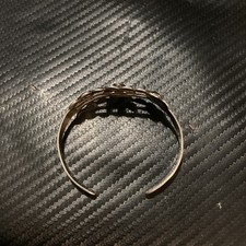 Vintage 1930’s Fred Harvey Era Green Turquoise Coin Silver T-Bird Cuff  Bracelet - Additional view 2