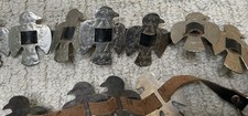 VTG 60s Fred Harvey Era Stamped Bird Eagle Conchos Belt 20 Birds Broken - Additional view 3