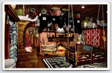 [G5] Postcard Unused Fred Harvey, Mantel Piece Albuqueque New Mexico