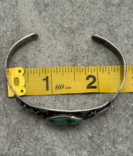 Vintage FRED HARVEY ERA Navajo Turquoise HORSE DOG Sterling Bracelet 6.75 in - Additional view 9