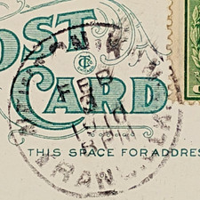 POSTCARD Newton Kansas Main Street Looking South Postmark 1910 Stamp Fred Harvey - Additional view 2