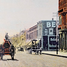 POSTCARD Newton Kansas Main Street Looking South Postmark 1910 Stamp Fred Harvey - Additional view 4