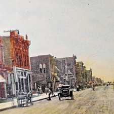 POSTCARD Newton Kansas Main Street Looking South Postmark 1910 Stamp Fred Harvey - Additional view 5