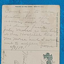 POSTCARD Newton Kansas Main Street Looking South Postmark 1910 Stamp Fred Harvey - Additional view 6