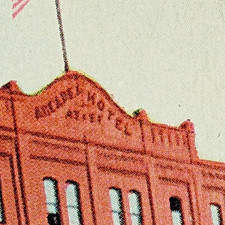 POSTCARD Arcade Hotel And Santa Fe Station Newton Kansas Published Fred Harvey - Additional view 7