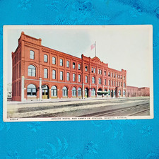 POSTCARD Arcade Hotel And Santa Fe Station Newton Kansas Published Fred Harvey