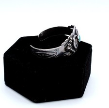 Sterling Silver Turquoise Fred Harvey ERA cuff bracelet 24.4g - Additional view 1