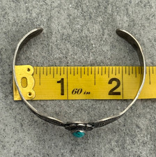 OLD FRED HARVEY ERA Navajo Turquoise THUNDERBIRD Sterling Bracelet 6.5 in - Additional view 10