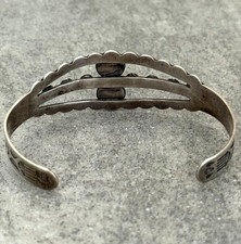 RARE FRED HARVEY ERA Navajo CERRILLOS Turquoise Sterling Bracelet 6.9 in - Additional view 11