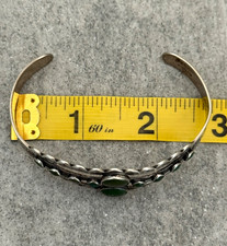 RARE FRED HARVEY ERA Navajo CERRILLOS Turquoise Sterling Bracelet 6.9 in - Additional view 13