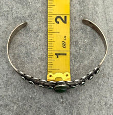 RARE FRED HARVEY ERA Navajo CERRILLOS Turquoise Sterling Bracelet 6.9 in - Additional view 14