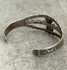 RARE FRED HARVEY ERA Navajo CERRILLOS Turquoise Sterling Bracelet 6.9 in - Additional view 9