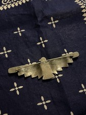 1920s Navajo Sterling Fred Harvey Stamped Thunderbird Brooch - Additional view 1