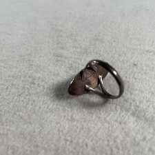 Navajo Ring Turquoise Fred Harvey Era Sterling Oval Handmade Historical Measured - Additional view 4