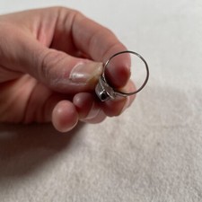 Navajo Ring Turquoise Fred Harvey Era Sterling Oval Handmade Historical Measured - Additional view 9