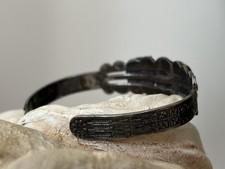 Vintage Sanford Fred Harvey Era Nickel Silver Green Turquoise Cuff Bracelet - Additional view 3