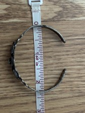 Vintage Sanford Fred Harvey Era Nickel Silver Green Turquoise Cuff Bracelet - Additional view 10