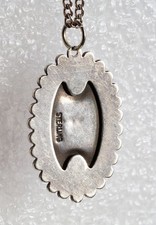 Vintage Fred Harvey Era DRAGON'S BREATH OPAL Sterling Silver Pendant NATIVE AMER - Additional view 5