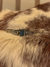 Vintage Navajo  Turquoise Native American Cuff Bracelet Fred Harvey Era - Additional view 6