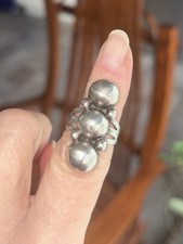 Fred Harvey Early Examples Silver Navajo Pearls Native American Ring Lot Antique - Additional view 5