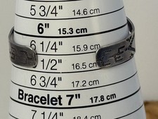 Vintage Navajo Fred Harvey Era, Sterling Green Turquoise Stamped Cuff--2793.25 - Additional view 5