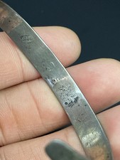 Fred Harvey Era Sterling Silver Hand Stamped VTG Navajo Turquoise Cuff Bracelet - Additional view 7