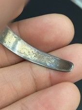 Fred Harvey Era Sterling Silver Hand Stamped VTG Navajo Turquoise Cuff Bracelet - Additional view 9