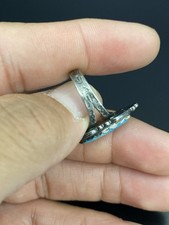 Fred Harvey Era Native American Sterling Silver .925 Turquoise VTG Navajo Ring - Additional view 7