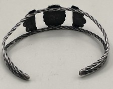 Navajo Fred Harvey Era Sterling Cuff Bracelet Turquoise stone Stamped Sterling - Additional view 2