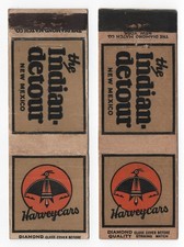 2 Fred Harvey Diamond Quality Matchcovers w/Indian Graphic Santa Fe, NM - Additional view 1