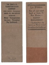2 Fred Harvey Diamond Quality Matchcovers w/Indian Graphic Santa Fe, NM - Additional view 2