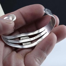 Vintage Fred Harvey Era Bell Trading Post Sterling/Turquoise Cuff bracelet - Additional view 5