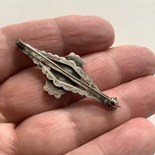 VTG Native American Sterling Silver Turquoise Fred Harvey Era Bar Brooch Pin - Additional view 1