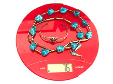 🔥Native American 1950’s Fred Harvey 925 Silver Kingman Turquoise Eagle Lot