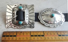 VINTAGE NAVAJO CONCHO BELT STERLING TURQUOISE FRED HARVEY ERA EARLY 1900's 275g - Additional view 6