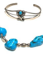 🔥Native American 1950’s Fred Harvey 925 Silver Kingman Turquoise Eagle Lot - Additional view 18