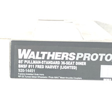 Walthers Proto HO #920-14451 85’ P-S 36 Seat Diner - BNSF #11 Fred Harvey NIB - Additional view 3