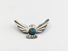 Vtg Handmade Navajo Fred Harvey Era Sterling Silver Thunderbird Turquoise Brooch