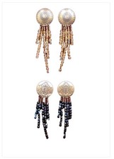 š„Native American Zuni 1950s Fred Harvey 925 Sterling Silver Dangle Stud Earring - Additional view 6